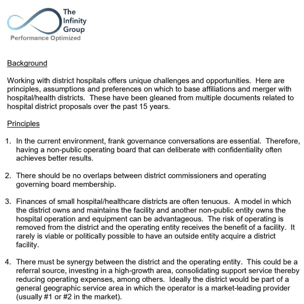 Screenshot of Affiliation Principles and Assumptions